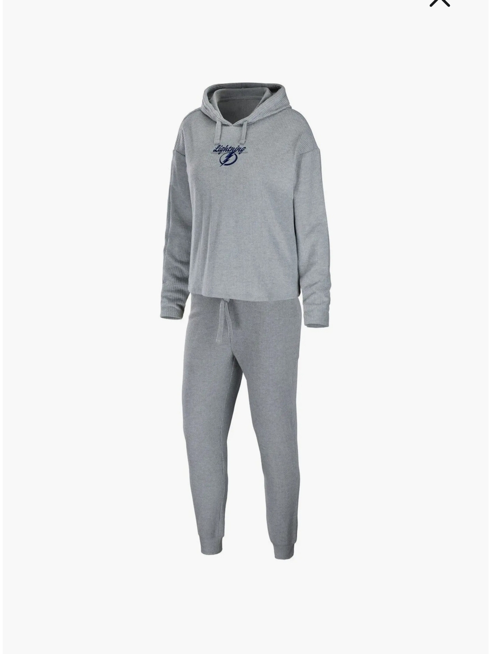 Women's WEAR by Erin Andrews Heather Gray Tampa Bay Lightning Logo Pullover Hood